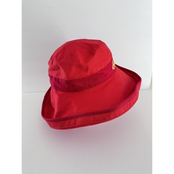 HATS! The Red Hat Society Musical Red Bucket Sun Cap Floppy Womens One Size - Picture 4 of 7